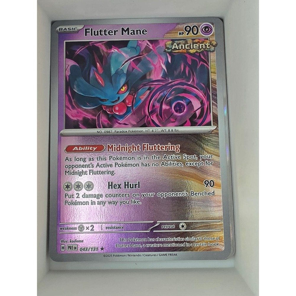 Flutter Mane 043/131 Holo Rare Prismatic Evolutions Pokemon Reverse Holo NM